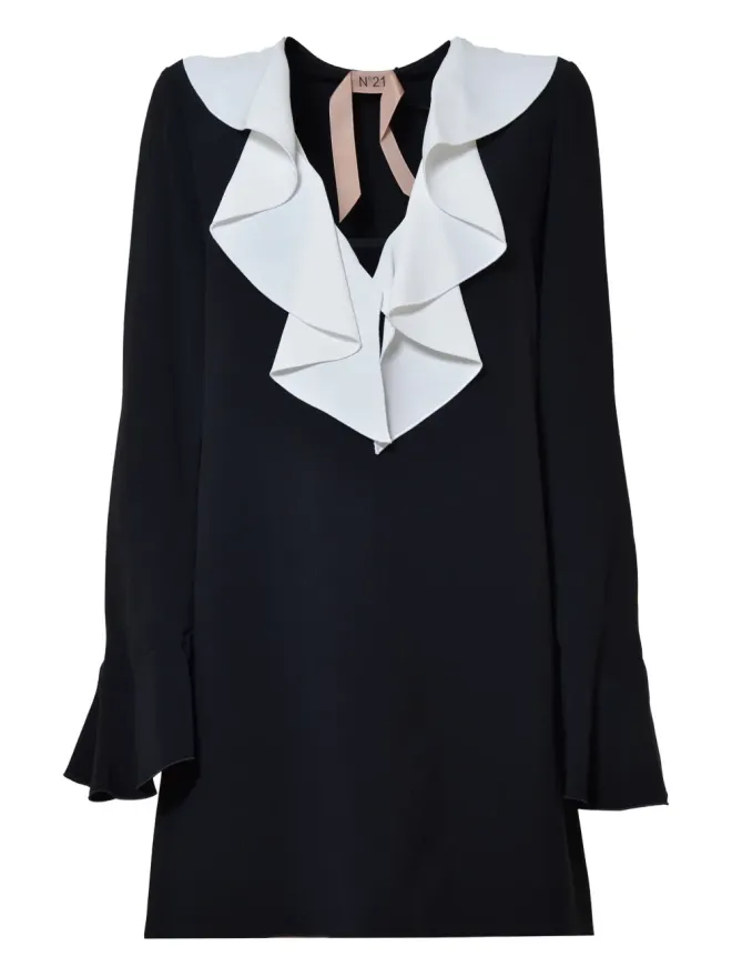 Nº21 Nº21 Vネック・フリルディテールのドレスの商品画像