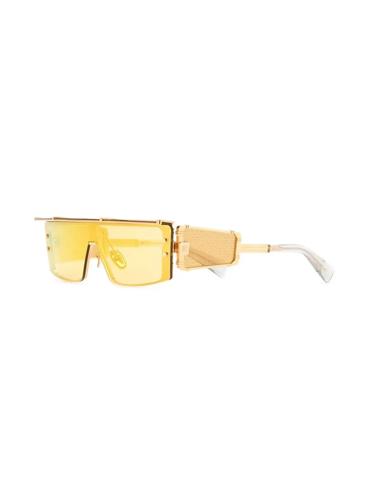 Balmain Eyewear Wonder Boy III 長方形フレーム サングラス - イエロー - 画像2