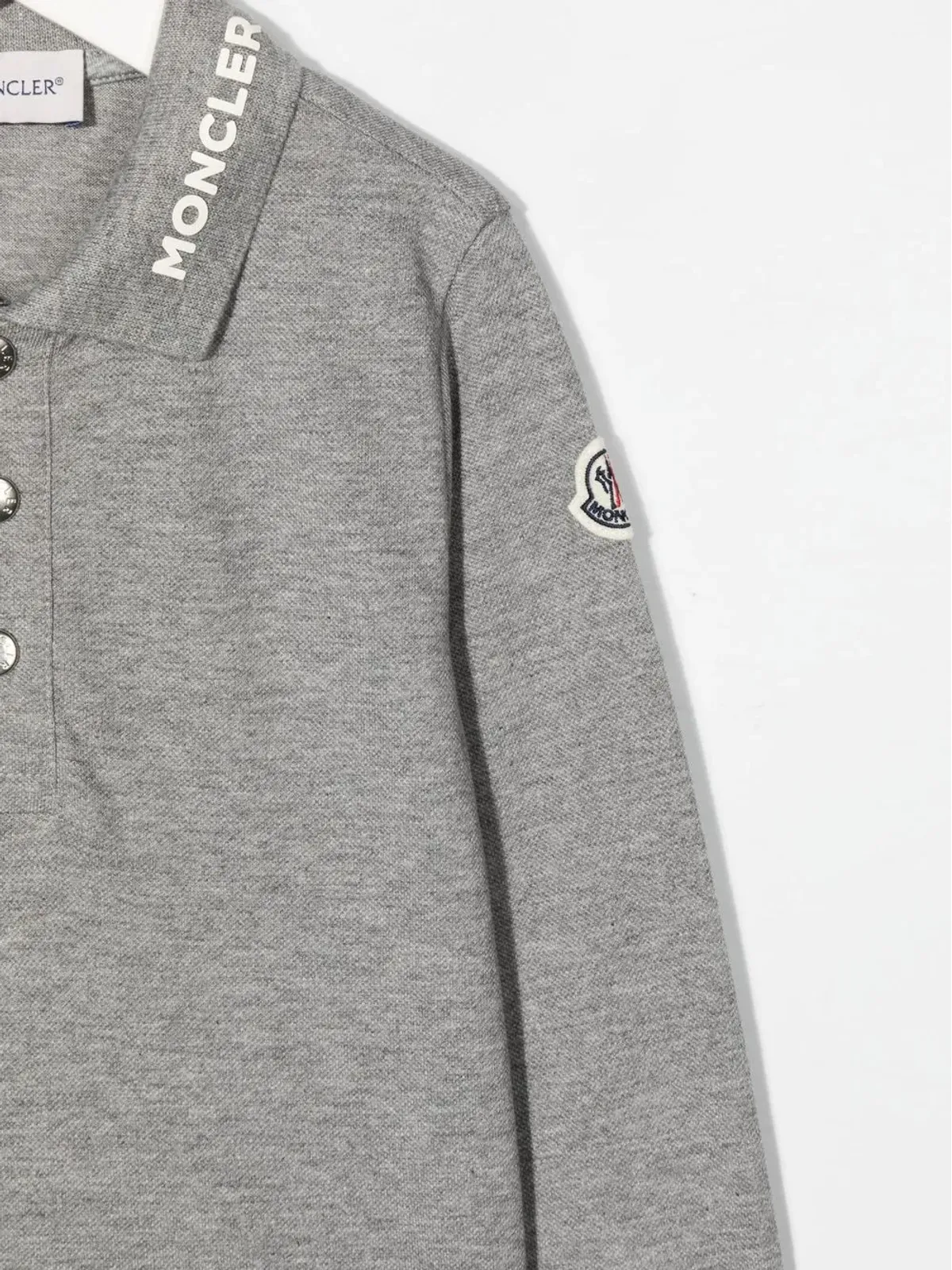 Moncler Enfant ロゴパッチ コットン ポロシャツ - 画像3