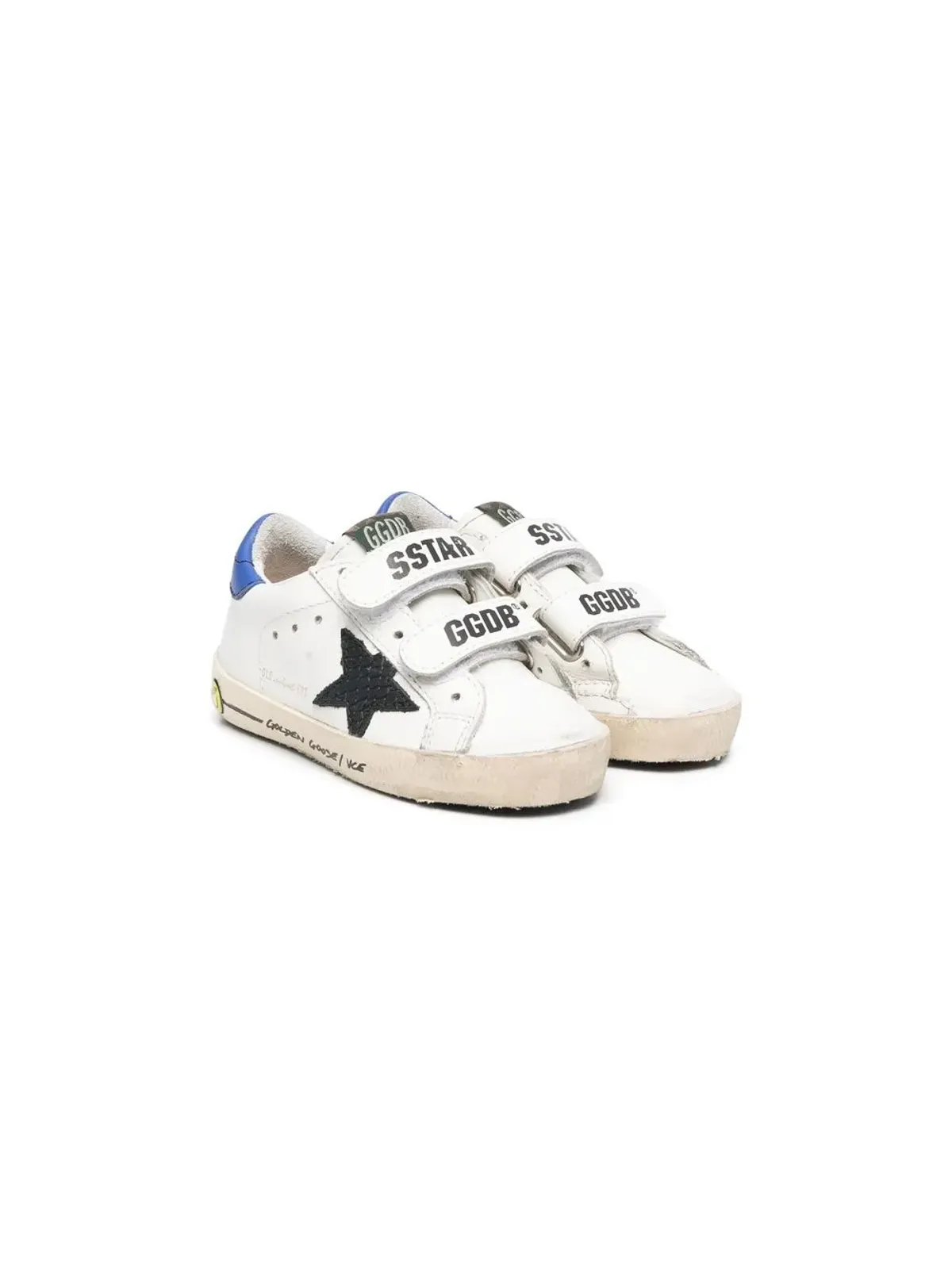Golden Goose Kids ロゴプリント レザー スニーカー（ホワイト） - 画像1