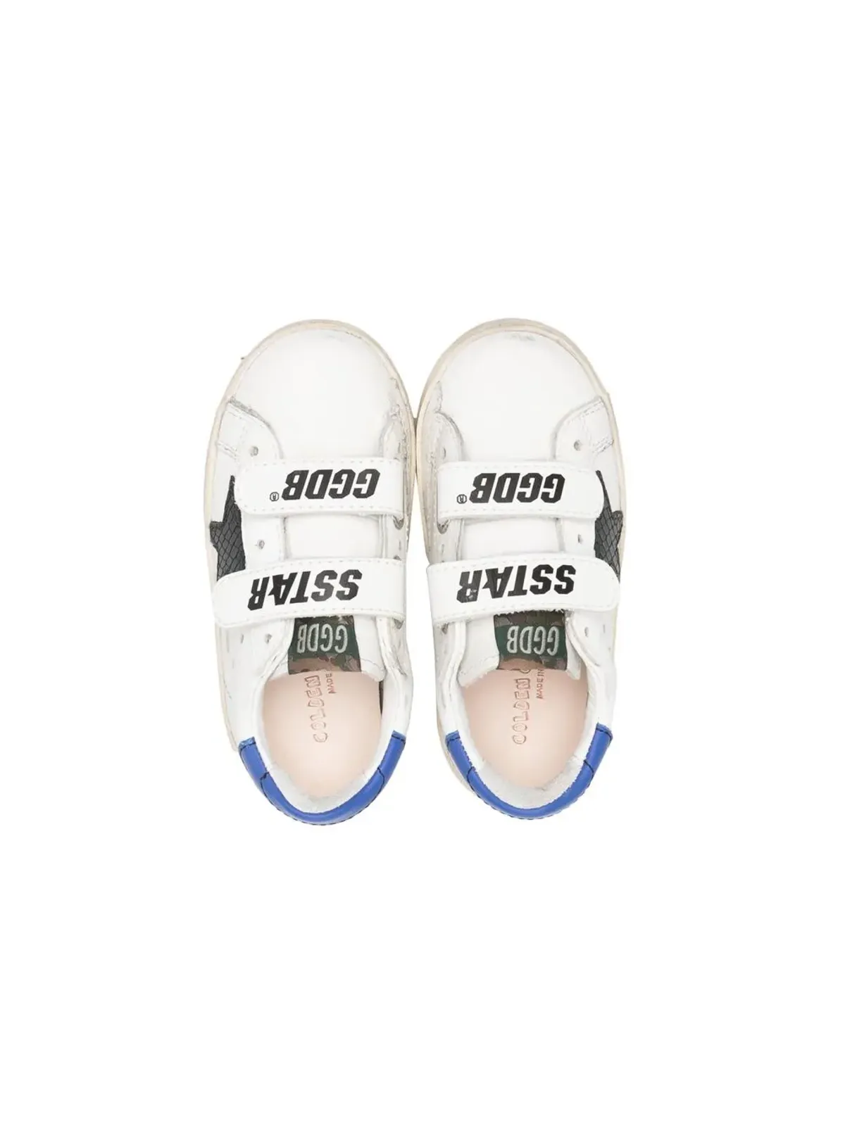Golden Goose Kids ロゴプリント レザー スニーカー（ホワイト） - 画像3