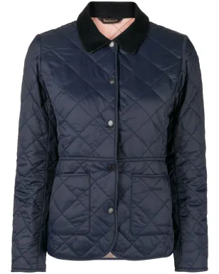 Barbour キルテッドボンバージャケット ブルー - サムネイル1