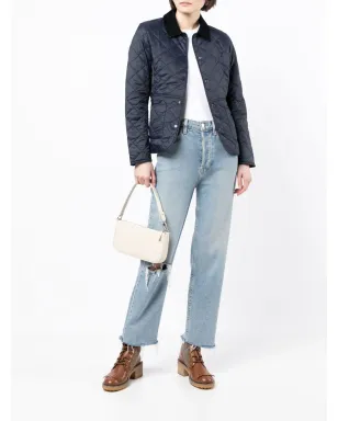 Barbour キルテッドボンバージャケット ブルー - サムネイル2