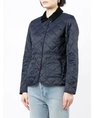 Barbour キルテッドボンバージャケット ブルー - サムネイル3