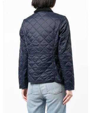Barbour キルテッドボンバージャケット ブルー - サムネイル4