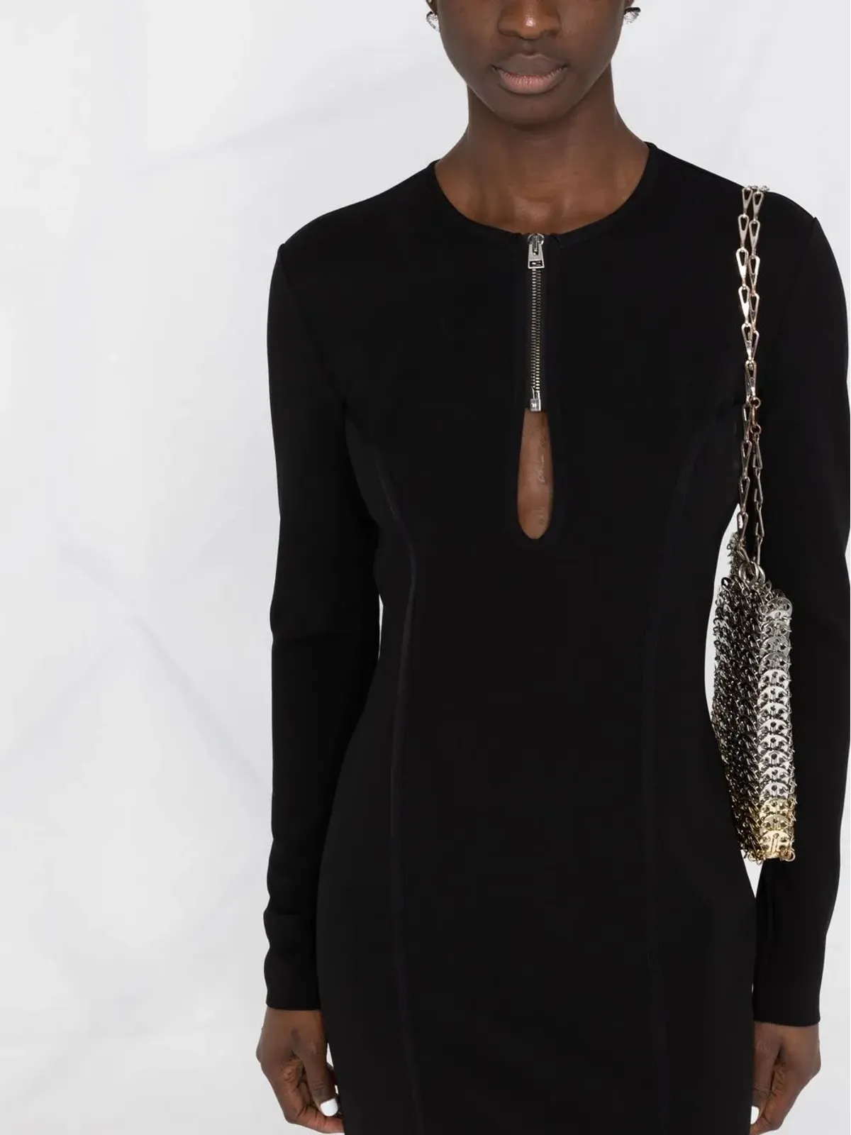 TOM FORD キーホールディテール ミディドレス - ブラック - 画像5
