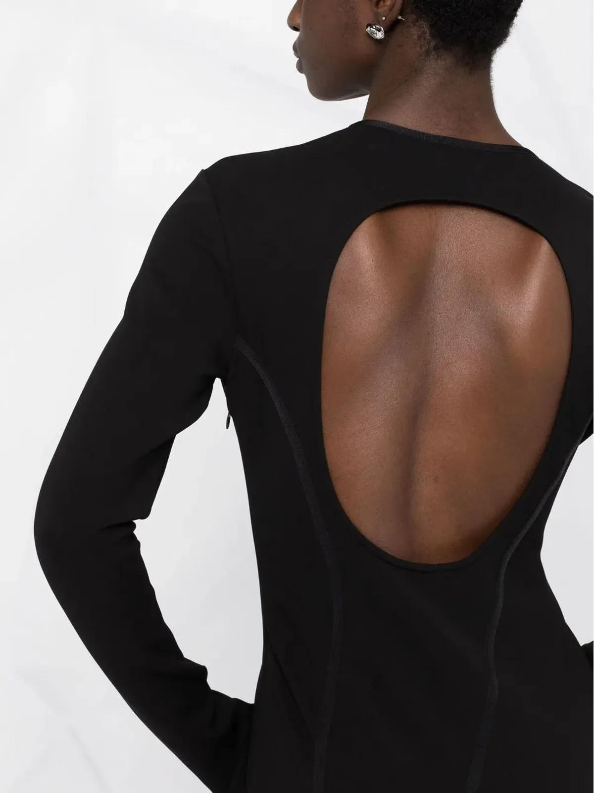 TOM FORD キーホールディテール ミディドレス - ブラック - 画像3