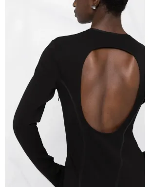 TOM FORD キーホールディテール ミディドレス - ブラック - サムネイル3