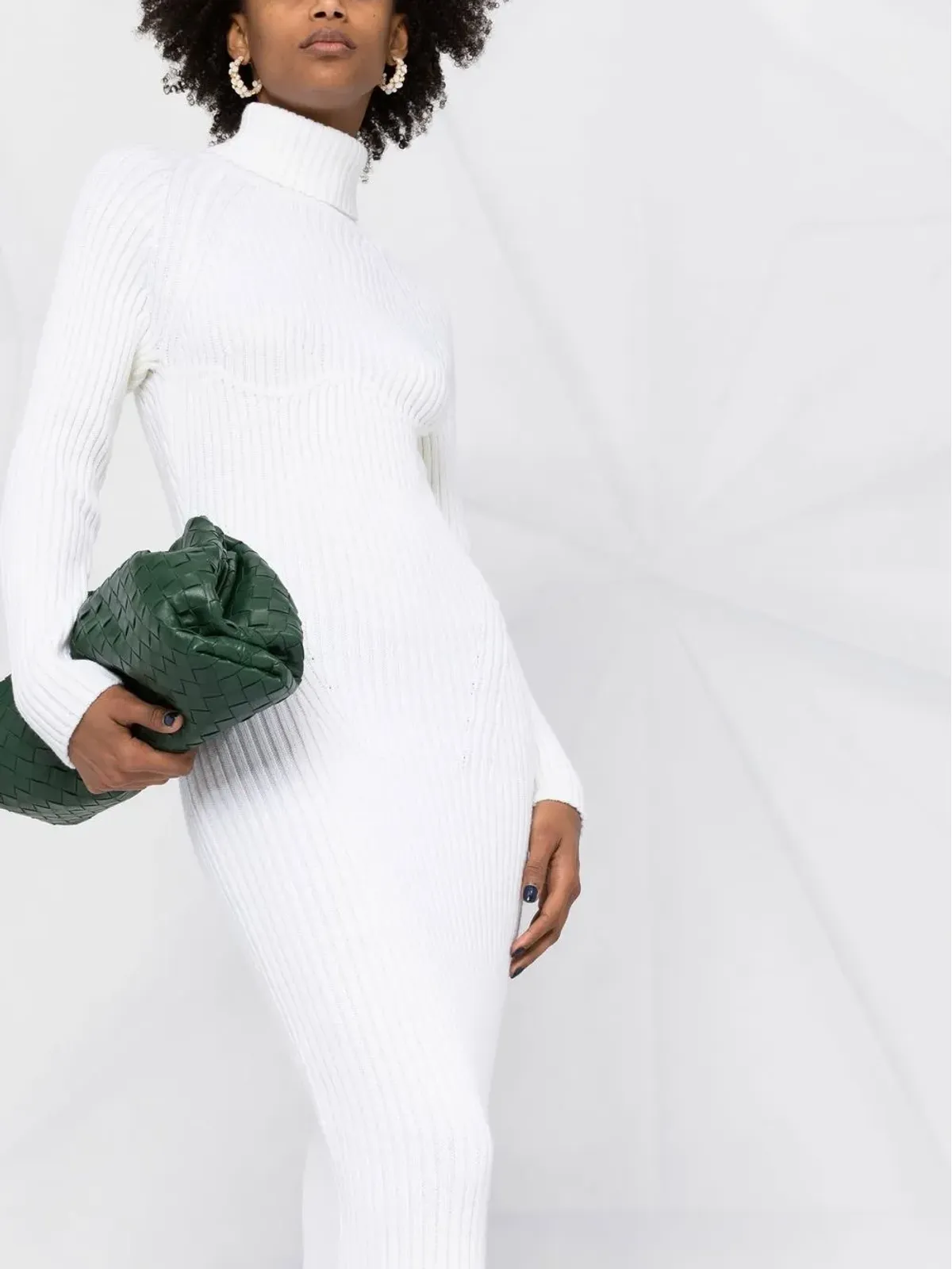 TOM FORD リブ編み ロールネック ドレス - 画像5