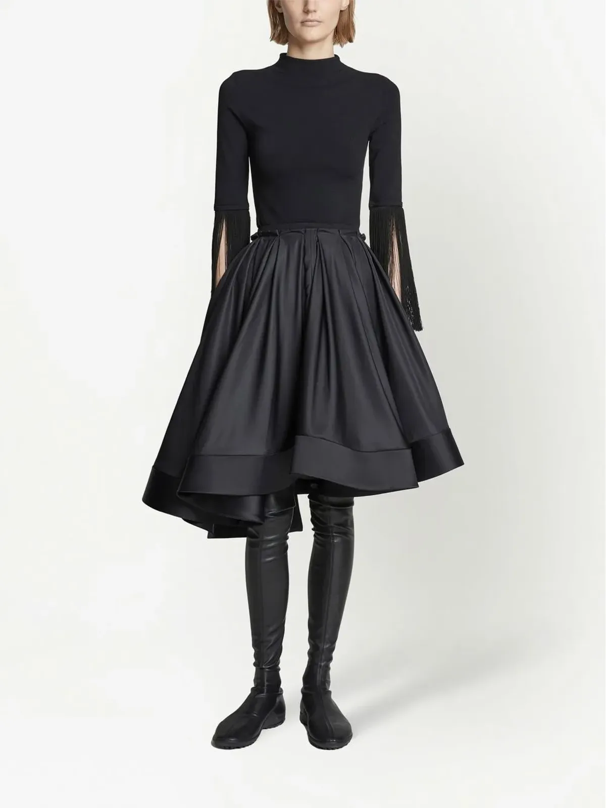 Proenza Schouler プリーツ入りフルタフタスカート - ブラック - 画像2