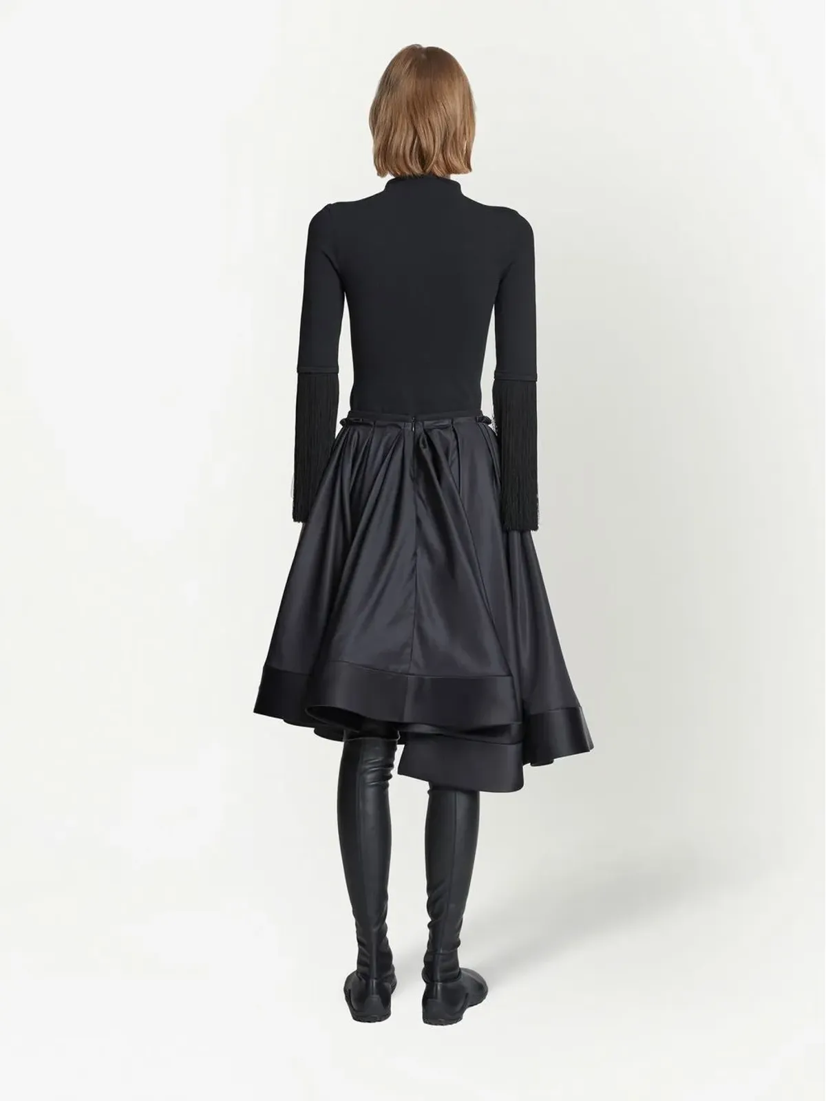 Proenza Schouler プリーツ入りフルタフタスカート - ブラック - 画像4