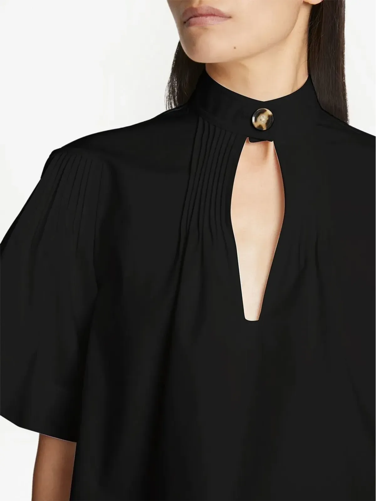 Proenza Schouler ピンタックディテール半袖ブラウス - 画像5