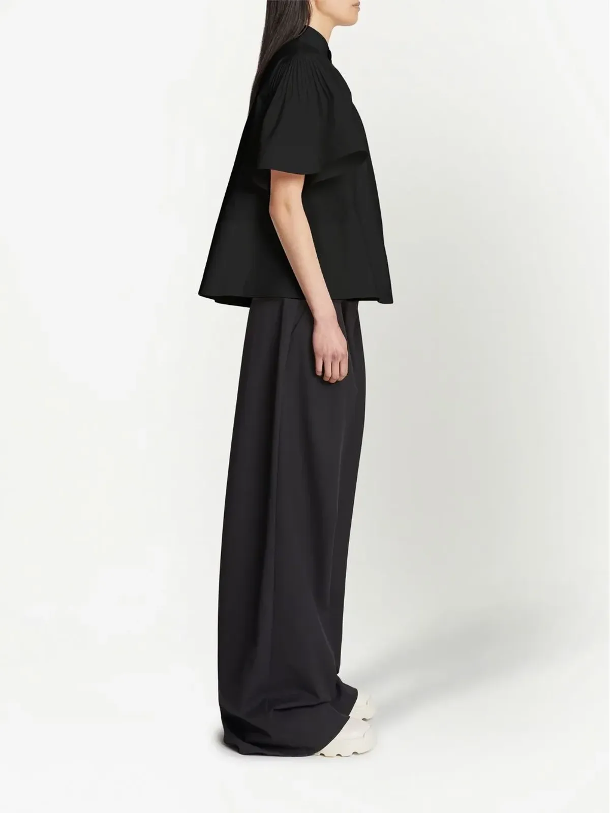 Proenza Schouler ピンタックディテール半袖ブラウス - 画像3