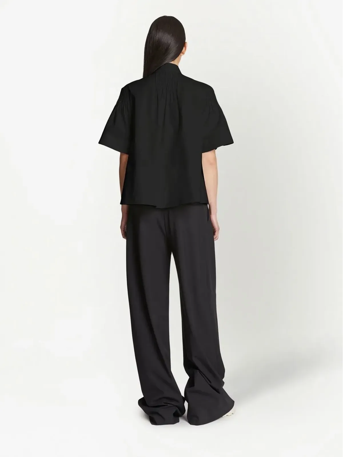 Proenza Schouler ピンタックディテール半袖ブラウス - 画像4