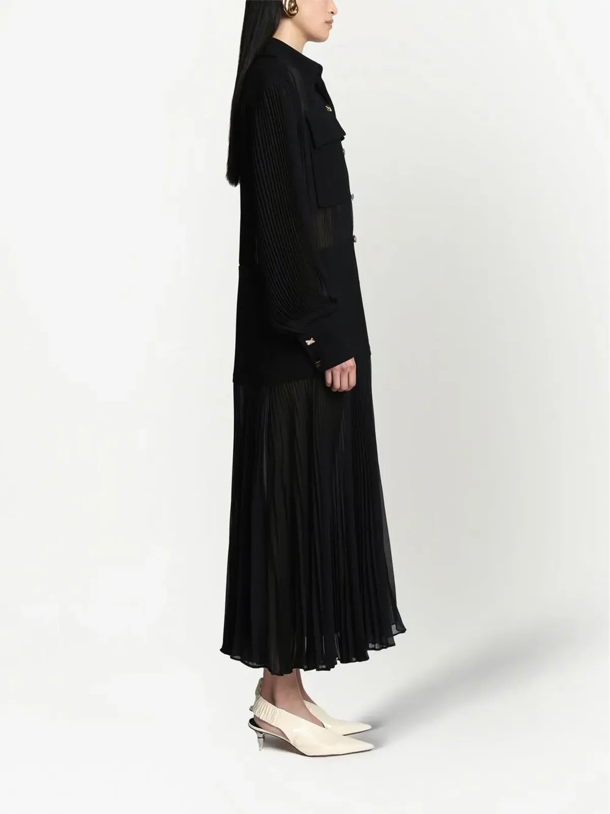 Proenza Schouler プリーツ風シャツドレス - 画像3