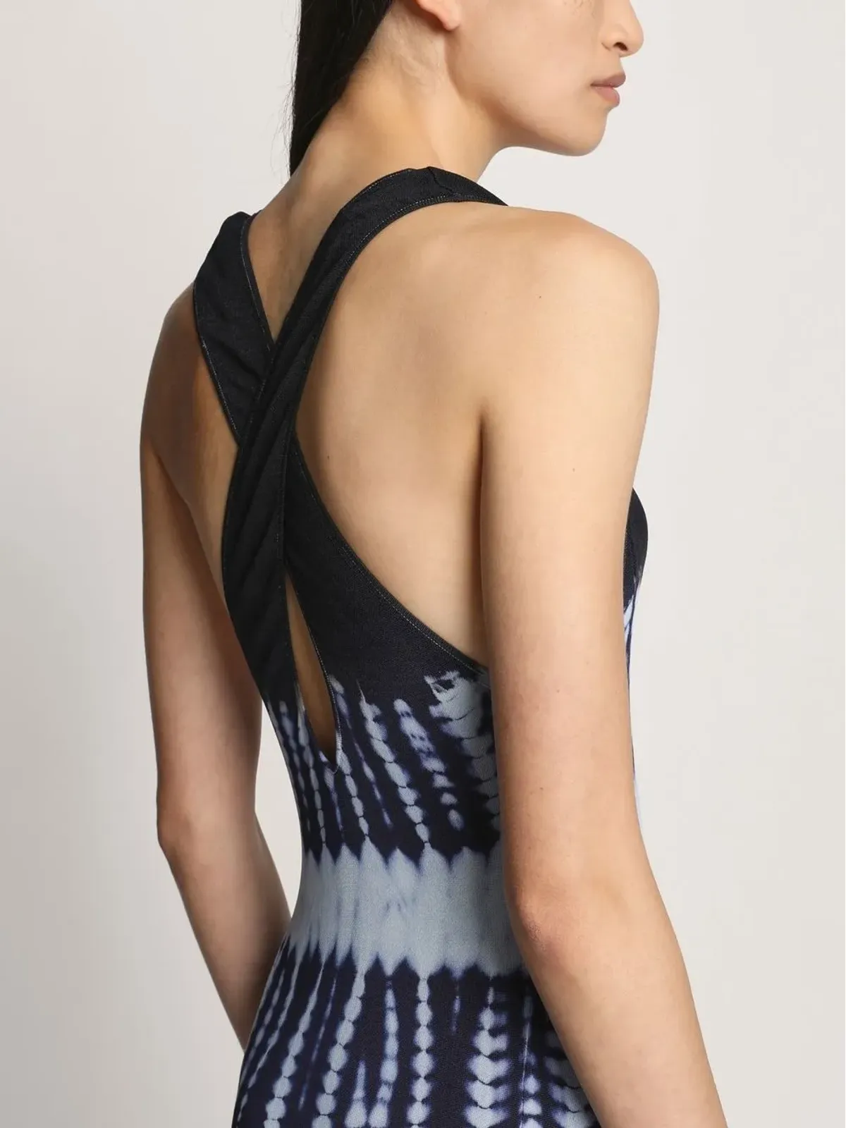 Proenza Schouler タイダイプリント ミディドレス（ブルー） - 画像5