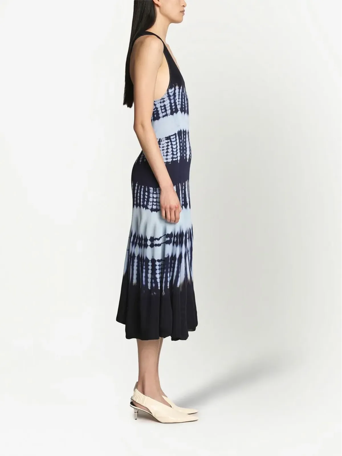 Proenza Schouler タイダイプリント ミディドレス（ブルー） - 画像3