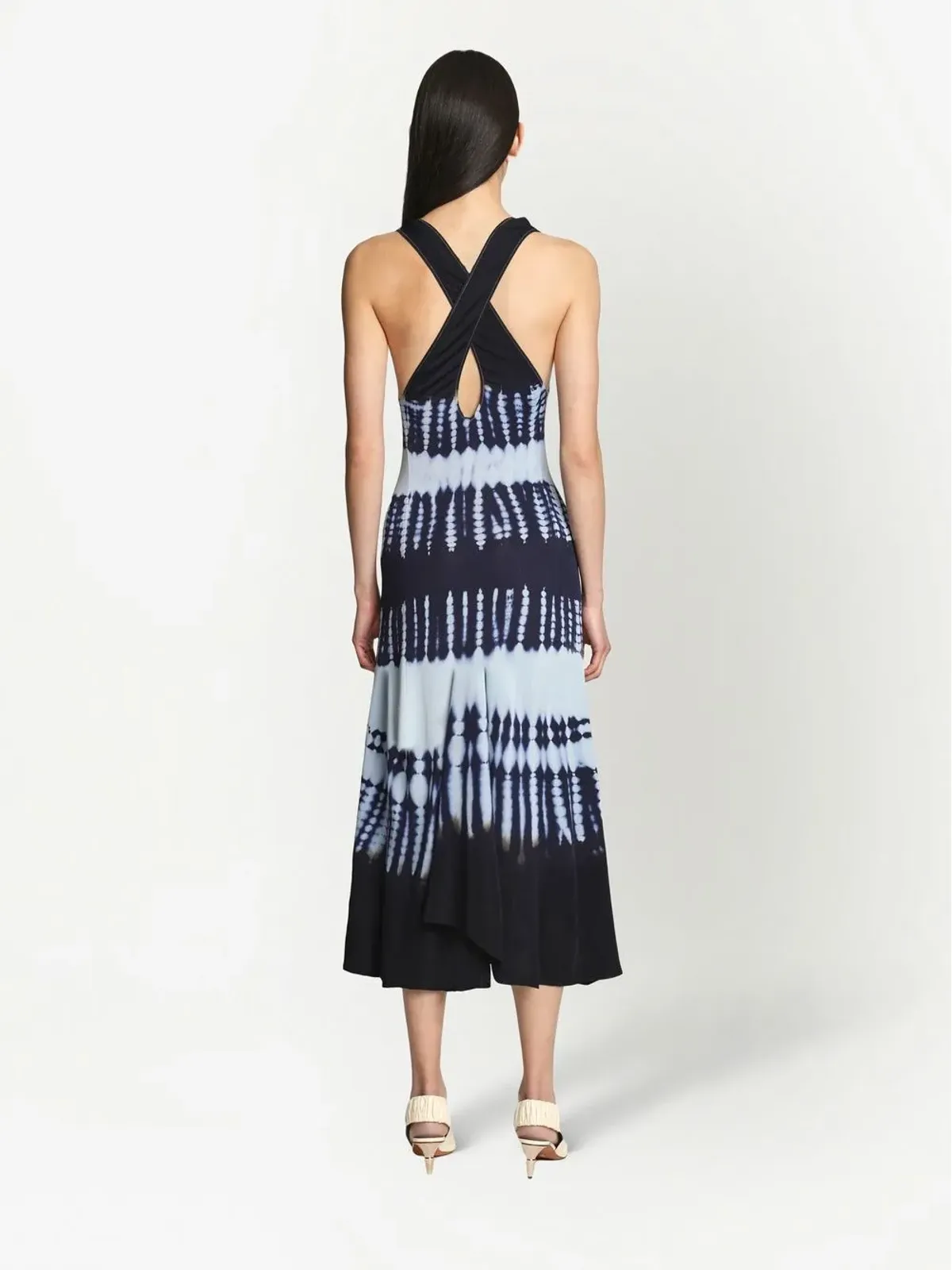 Proenza Schouler タイダイプリント ミディドレス（ブルー） - 画像4