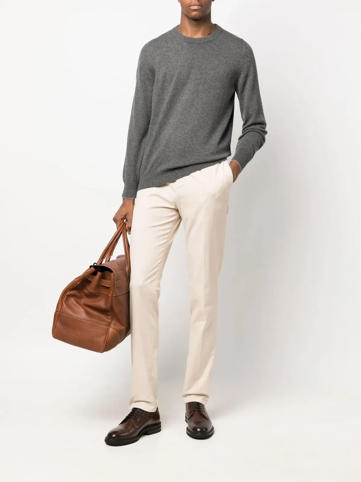 Brunello Cucinelli ミッドライズ テーラード チノパンツ - 画像2
