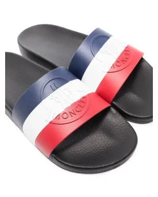 Moncler Basile striped flat slides - Blue - サムネイル2