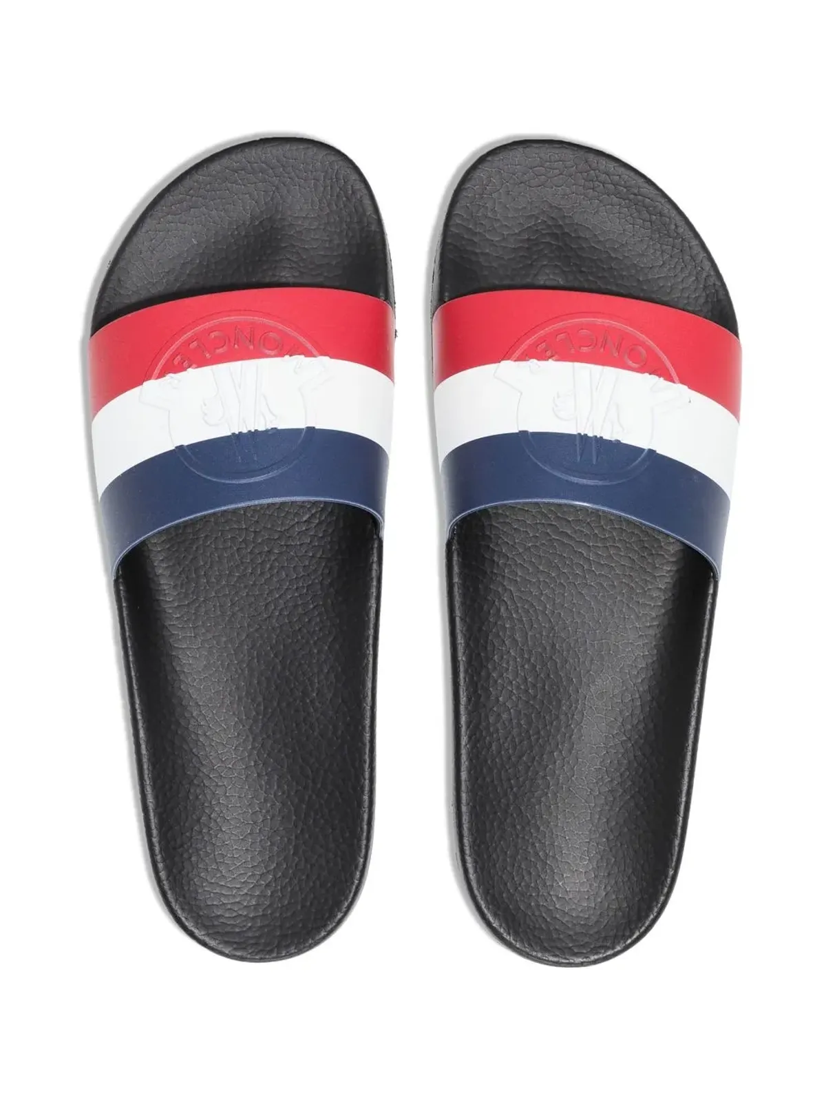 Moncler Basile striped flat slides - Blue - 画像4