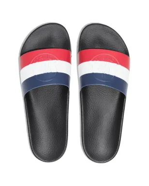 Moncler Basile striped flat slides - Blue - サムネイル4