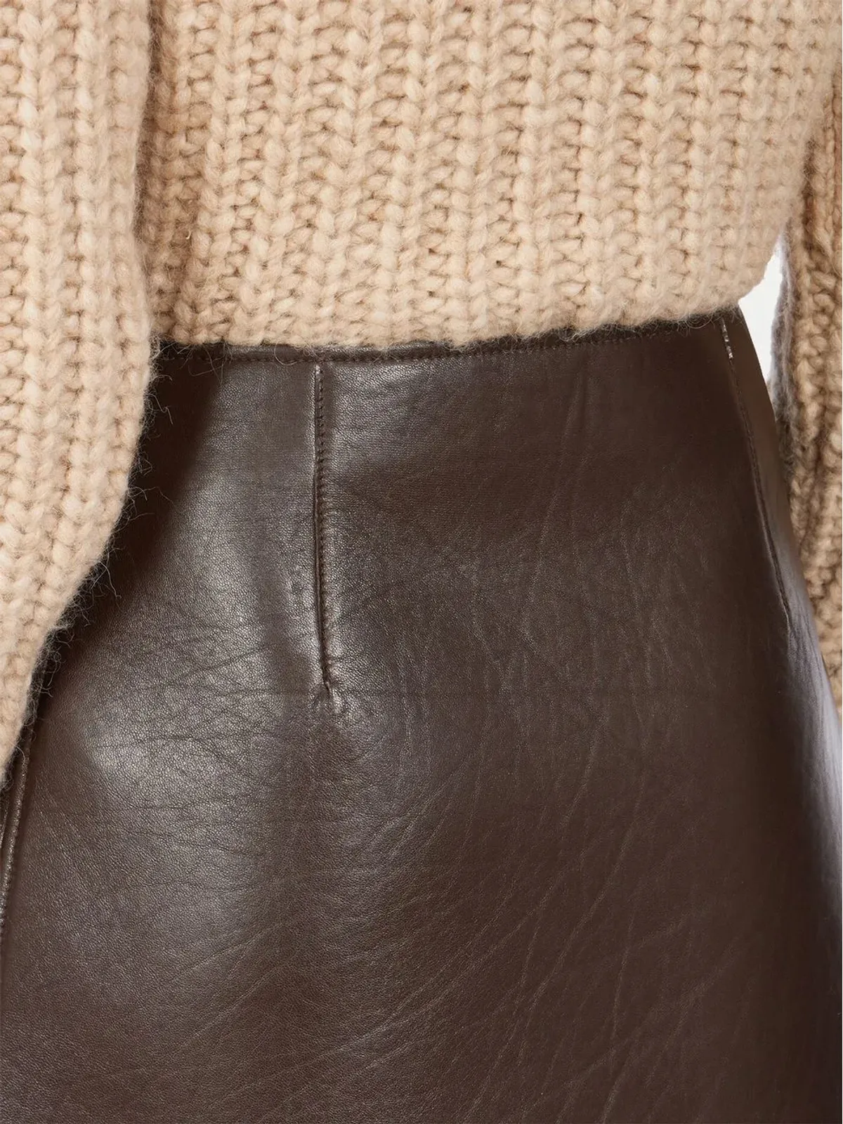 Ferragamo Aライン レザー ミニスカート - 画像5