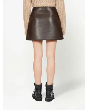 Ferragamo Aライン レザー ミニスカート - サムネイル4