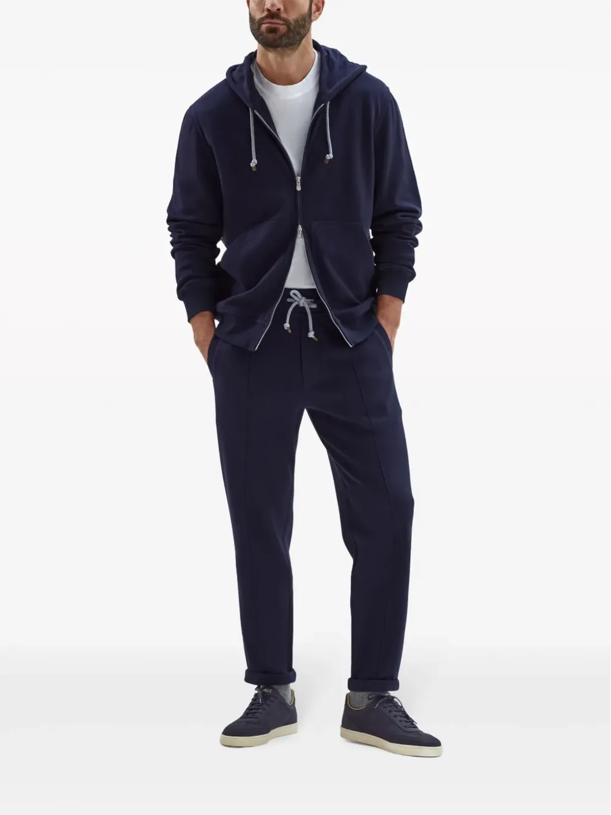 Brunello Cucinelli ドローストリング スリムフィット トラックパンツ - 画像2