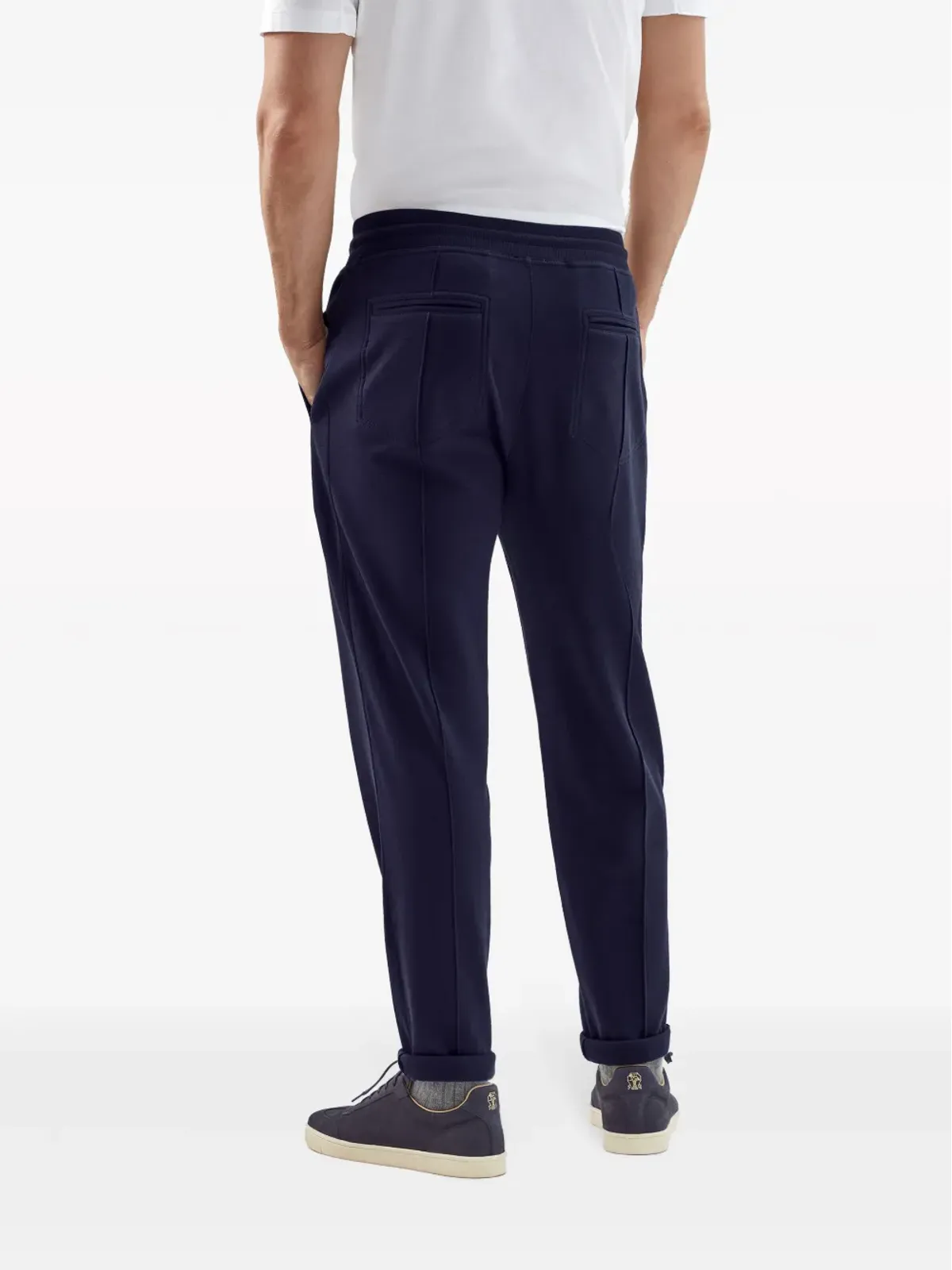 Brunello Cucinelli ドローストリング スリムフィット トラックパンツ - 画像4
