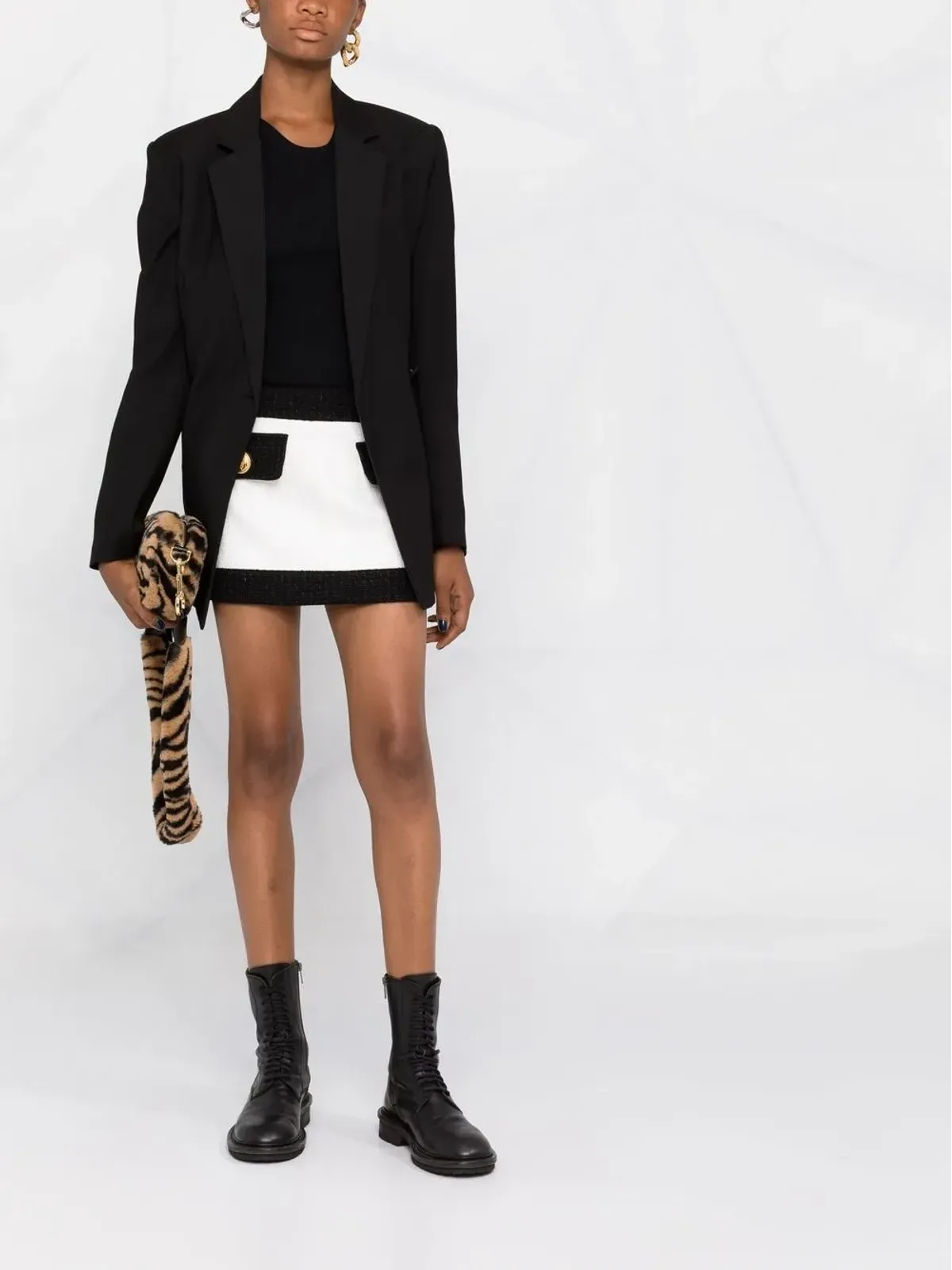 DSQUARED2 ツートーンツイード ミニスカート - 画像2