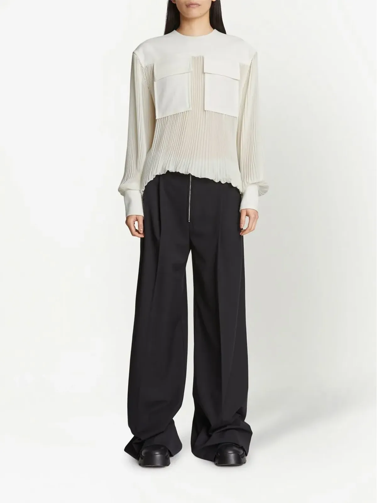Proenza Schouler シアー プリーツ ブラウス - 画像2