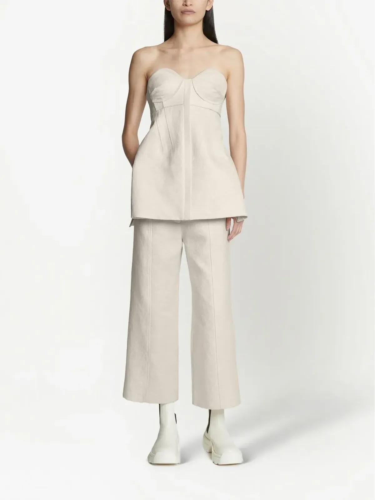 Proenza Schouler ブスティエトップ パターンジャカード - Neutrals - 画像2