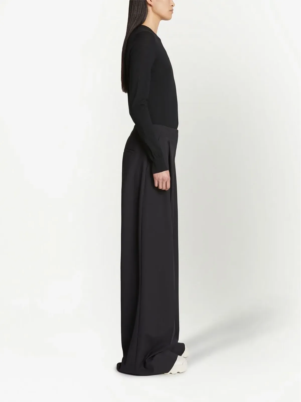 Proenza Schouler プリーツディテール パラッツォパンツ ブラック - 画像3