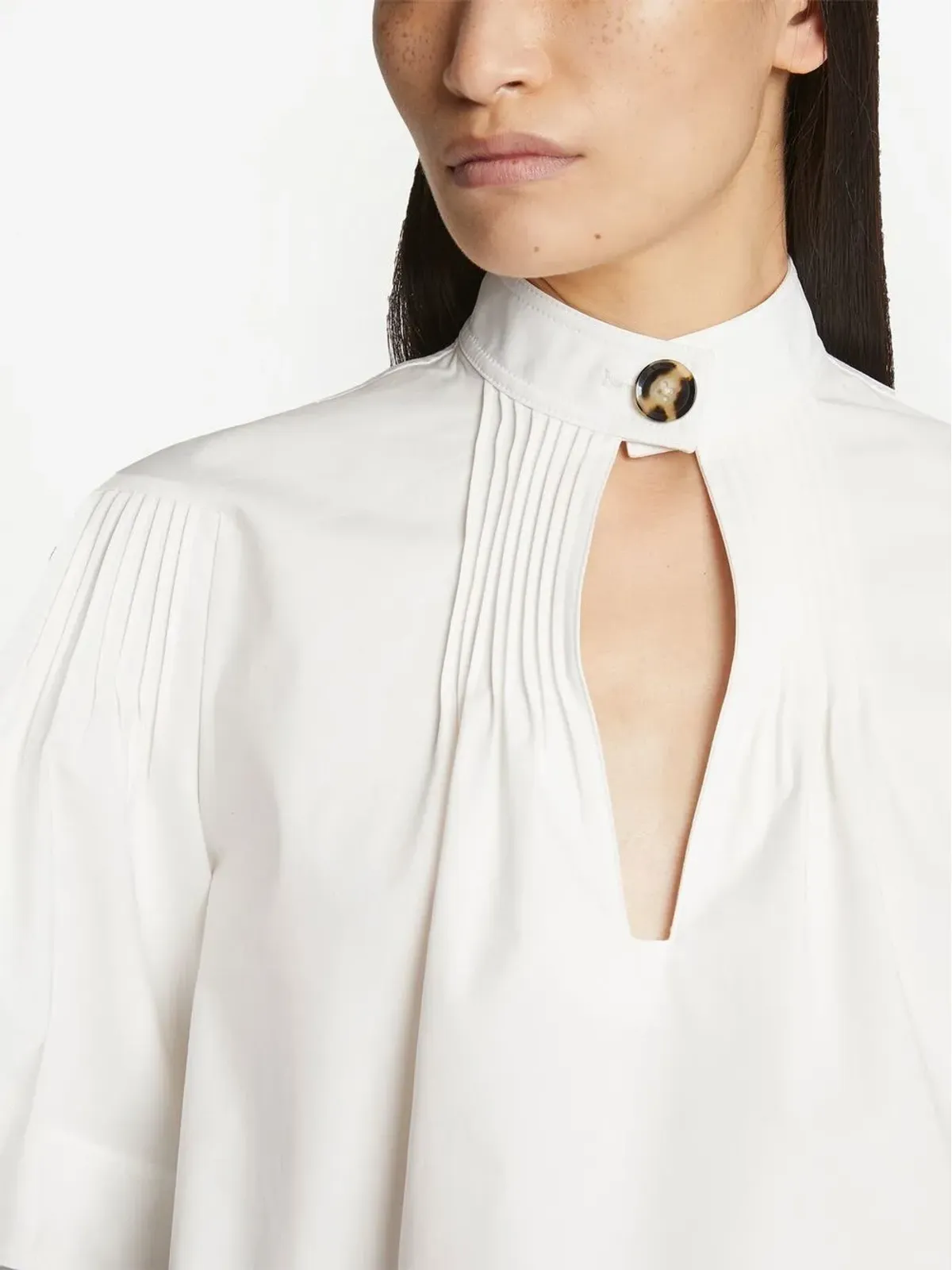 Proenza Schouler ピンタックディテールのフレアーブラウス - 画像5