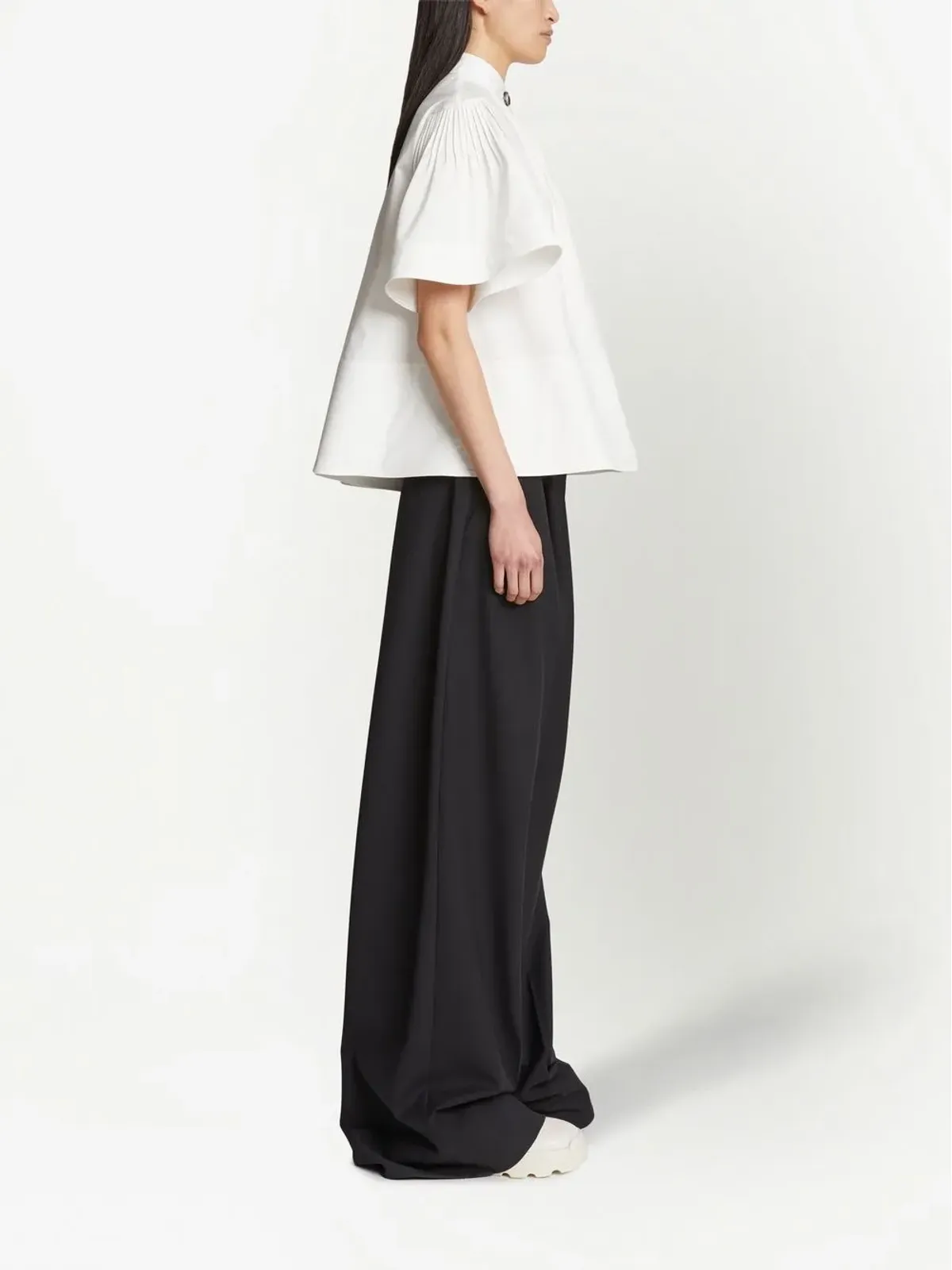 Proenza Schouler ピンタックディテールのフレアーブラウス - 画像3