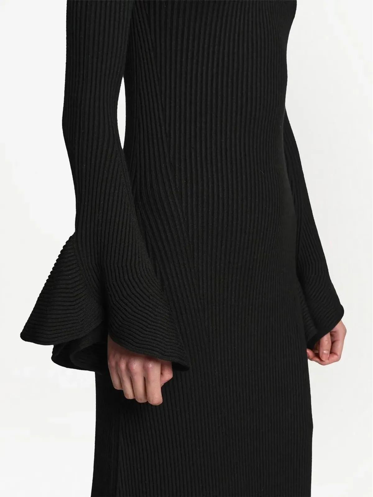 Proenza Schouler リブ編みフルートスリーブドレス - 画像5
