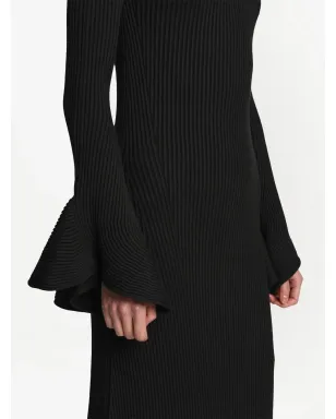 Proenza Schouler リブ編みフルートスリーブドレス - サムネイル5