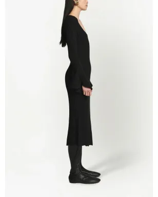 Proenza Schouler リブ編みフルートスリーブドレス - サムネイル3