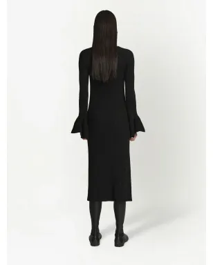 Proenza Schouler リブ編みフルートスリーブドレス - サムネイル4