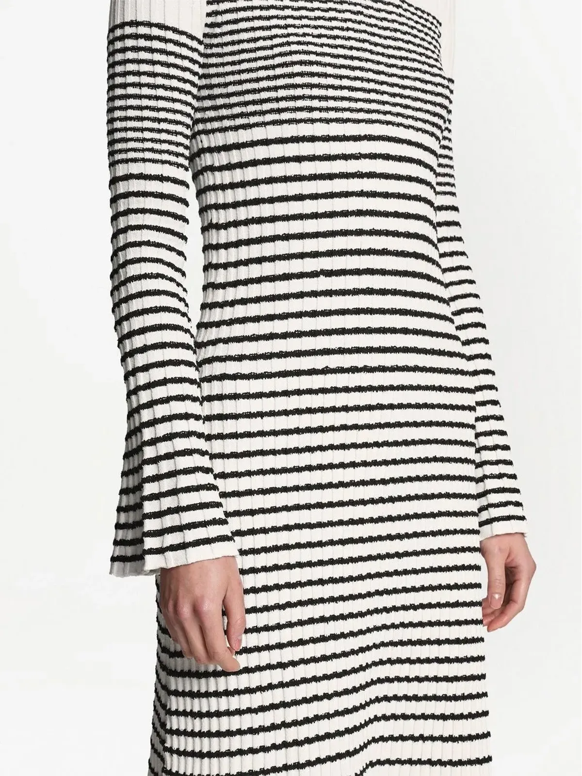Proenza Schouler ストライプブークレ編みニットドレス - 画像5
