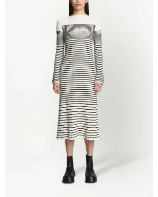 Proenza Schouler ストライプブークレ編みニットドレス - サムネイル2