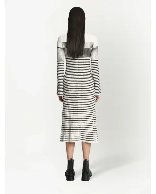 Proenza Schouler ストライプブークレ編みニットドレス - サムネイル4