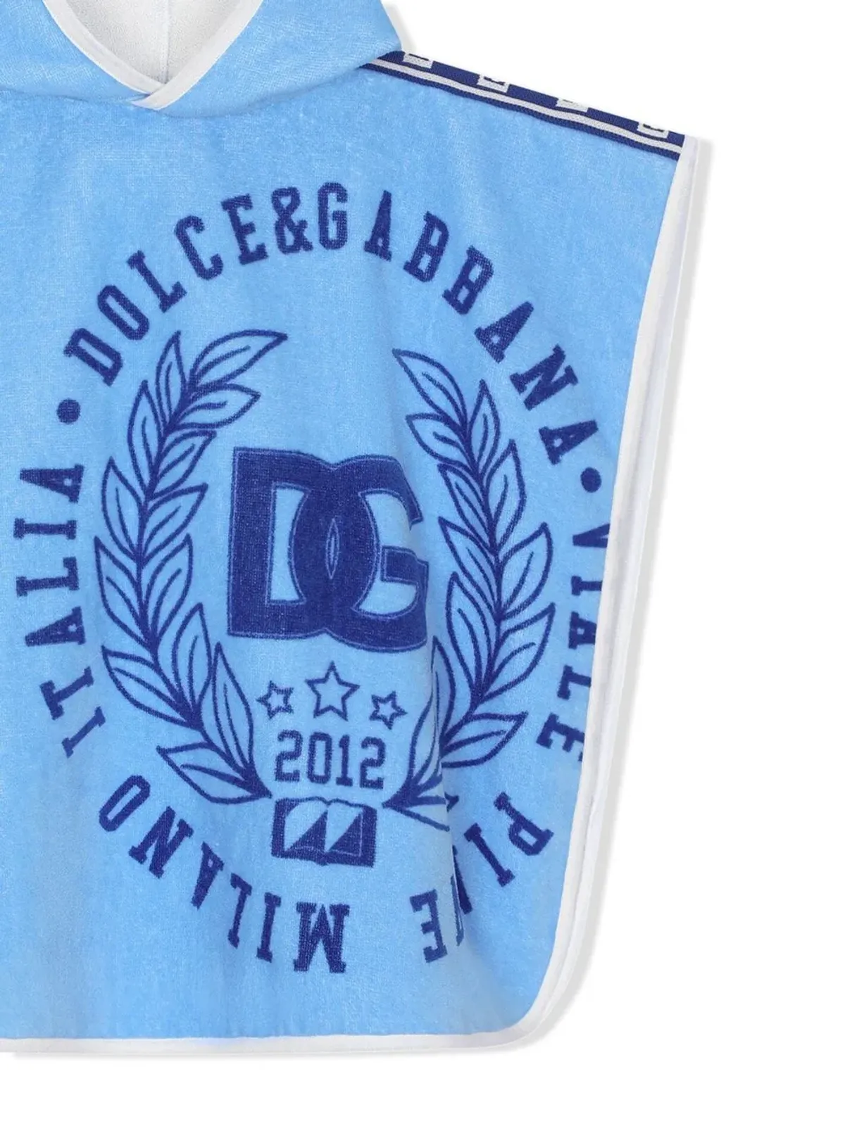 Dolce & Gabbana Kids DG ロゴプリント テリーバスローブ - Blue - 画像3