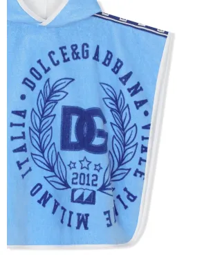 Dolce & Gabbana Kids DG ロゴプリント テリーバスローブ - Blue - サムネイル3