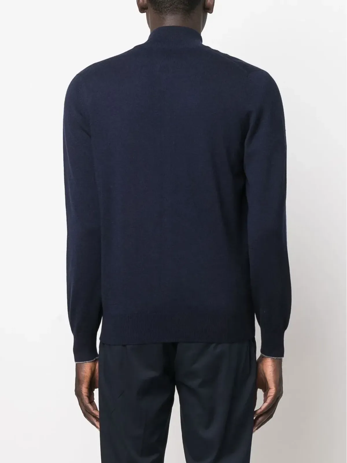 Brunello Cucinelli ファネルネックジップアップカシミヤジャンパー - 画像4