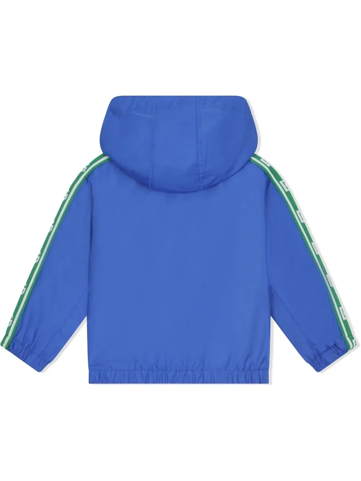 Dolce & Gabbana Kids ロゴテープ付きフードジャケット - ブルー - 画像2