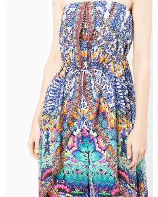 Camilla strapless overlay jumpsuit - Blue - サムネイル5