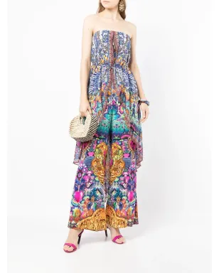 Camilla strapless overlay jumpsuit - Blue - サムネイル2