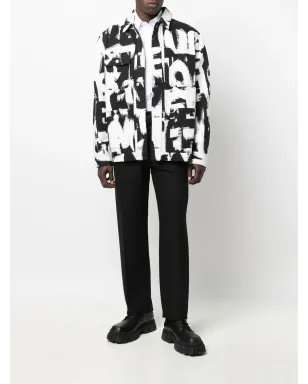 Alexander McQueen テキストプリント デニムジャケット - サムネイル2